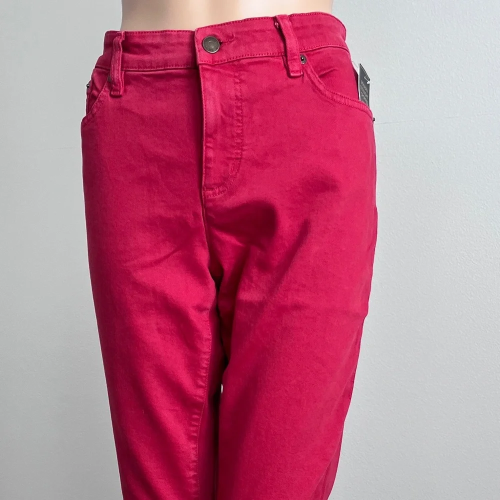 Lauren Jeans Co. LRL Women’s Red Modern Straight Cropped Jeans size 12